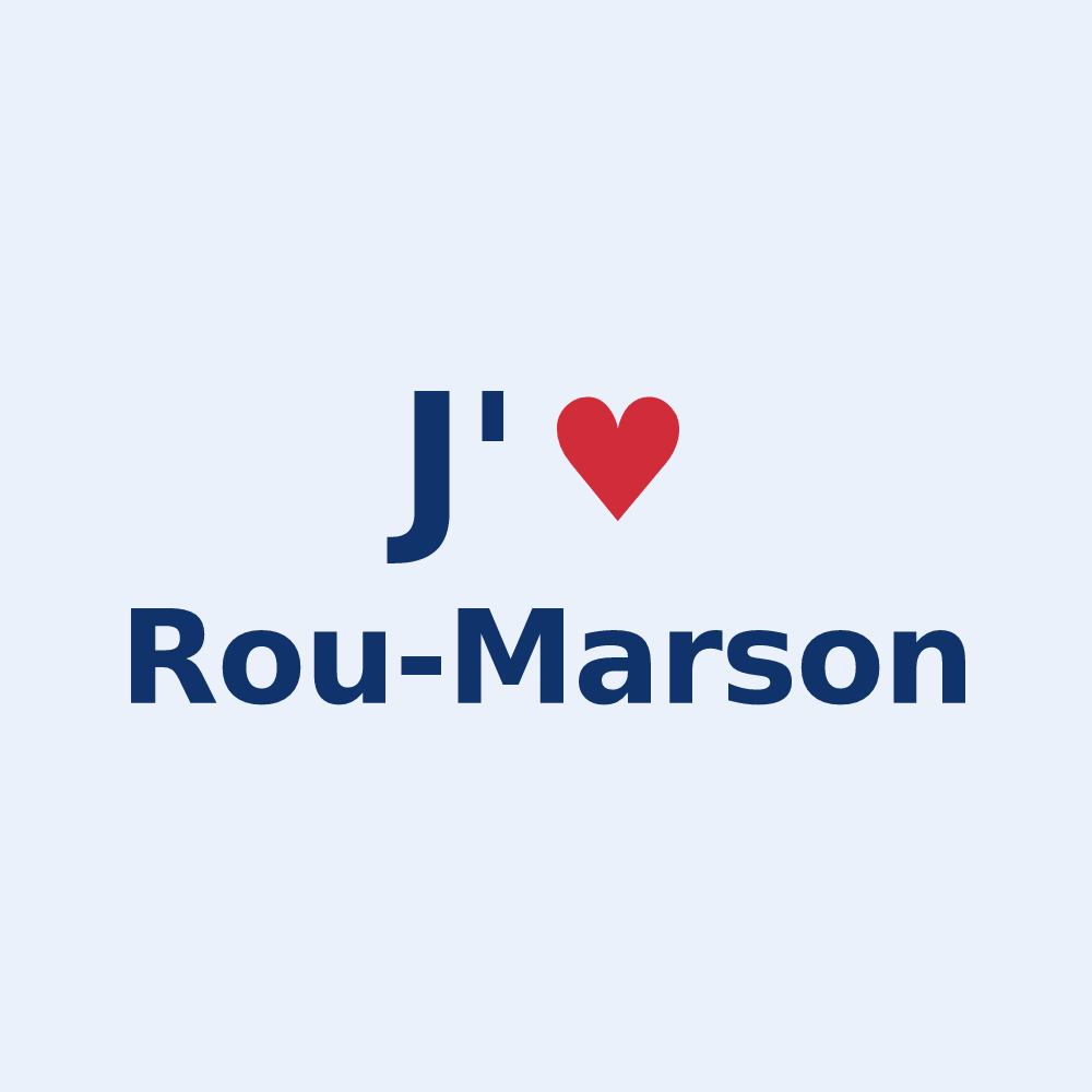 Sticker personnalisé Rou-Marson — design J'aime Rou-Marson