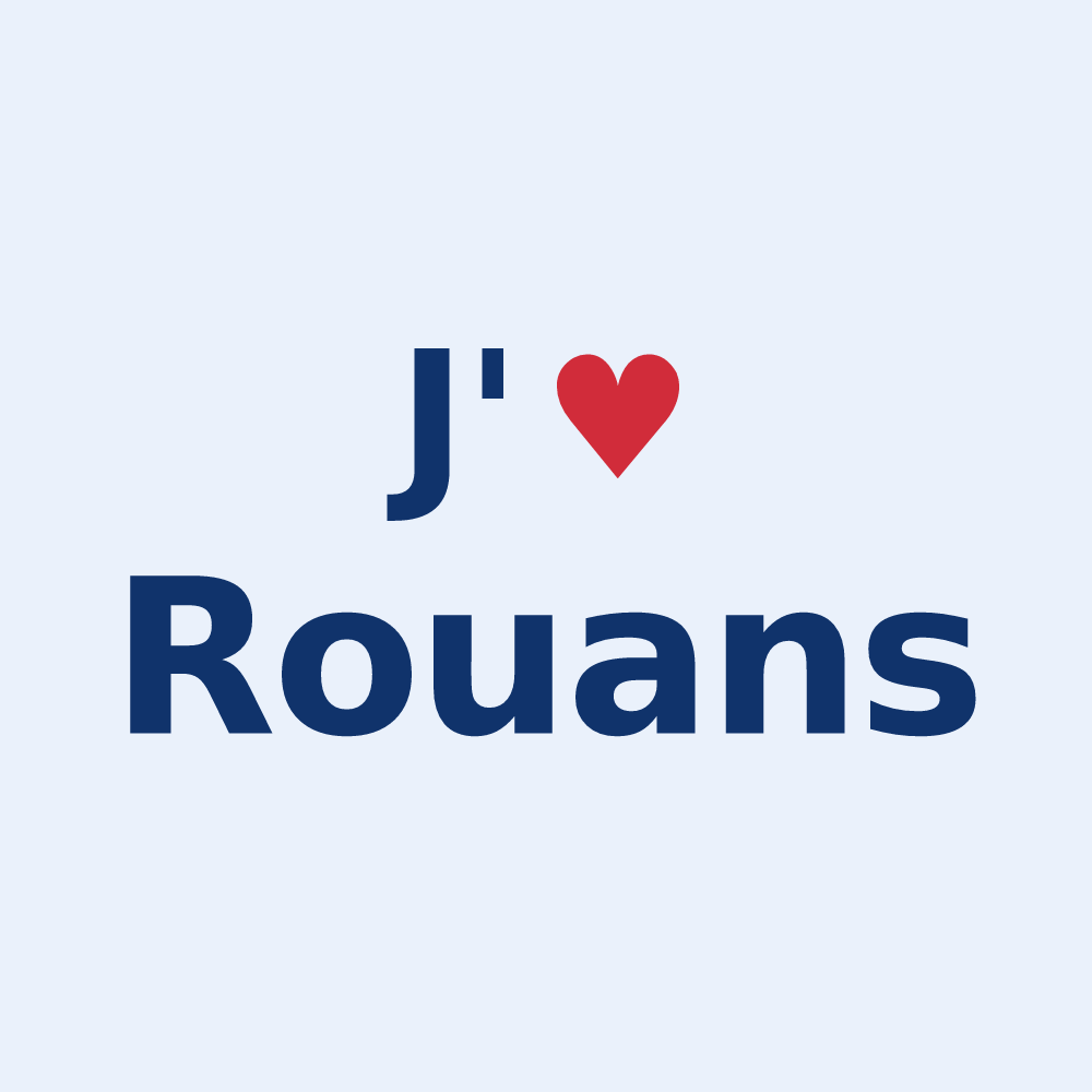 Sticker personnalisé Rouans — design J'aime Rouans