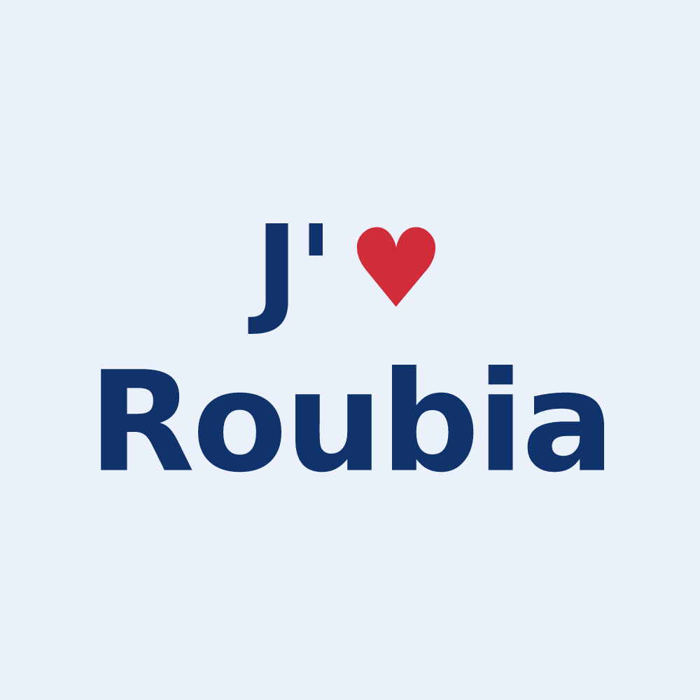 Sticker personnalisé Roubia — design J'aime Roubia