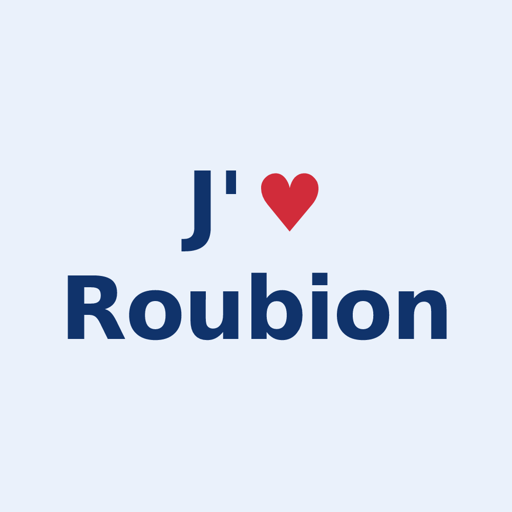 Sticker personnalisé Roubion — design J'aime Roubion
