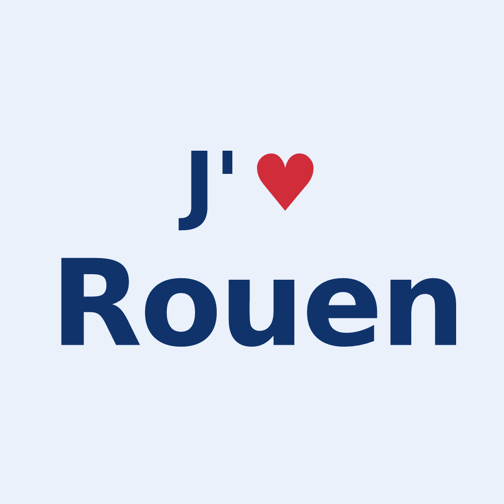 Sticker personnalisé Rouen — design J'aime Rouen