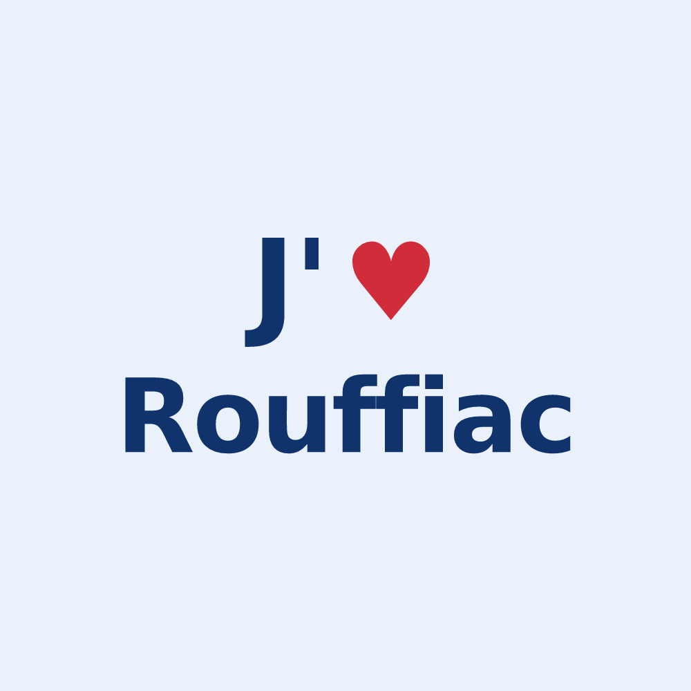 Sticker personnalisé Rouffiac — design J'aime Rouffiac