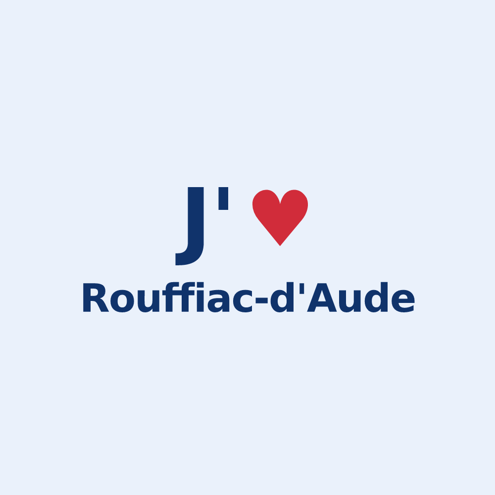 Sticker personnalisé Rouffiac-d'Aude — design J'aime Rouffiac-d'Aude