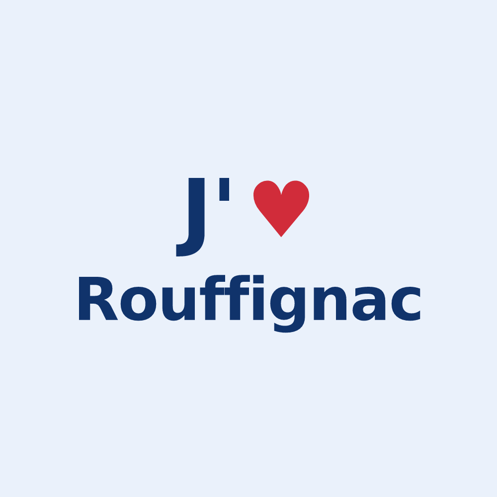 Sticker personnalisé Rouffignac — design J'aime Rouffignac