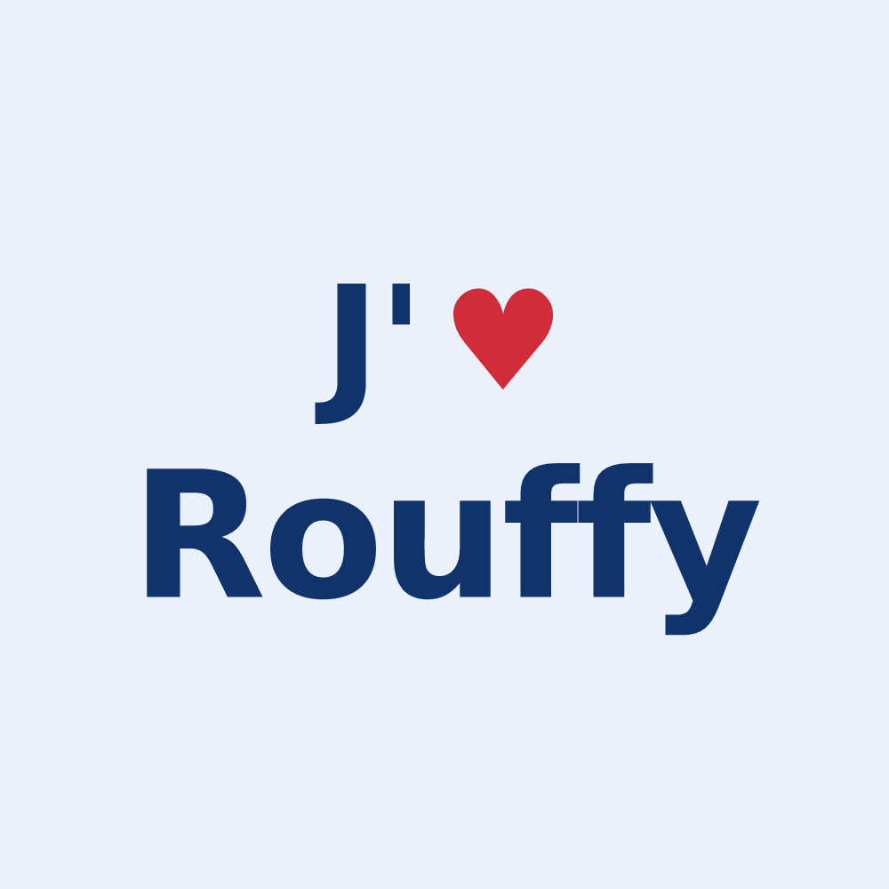 Sticker personnalisé Rouffy — design J'aime Rouffy