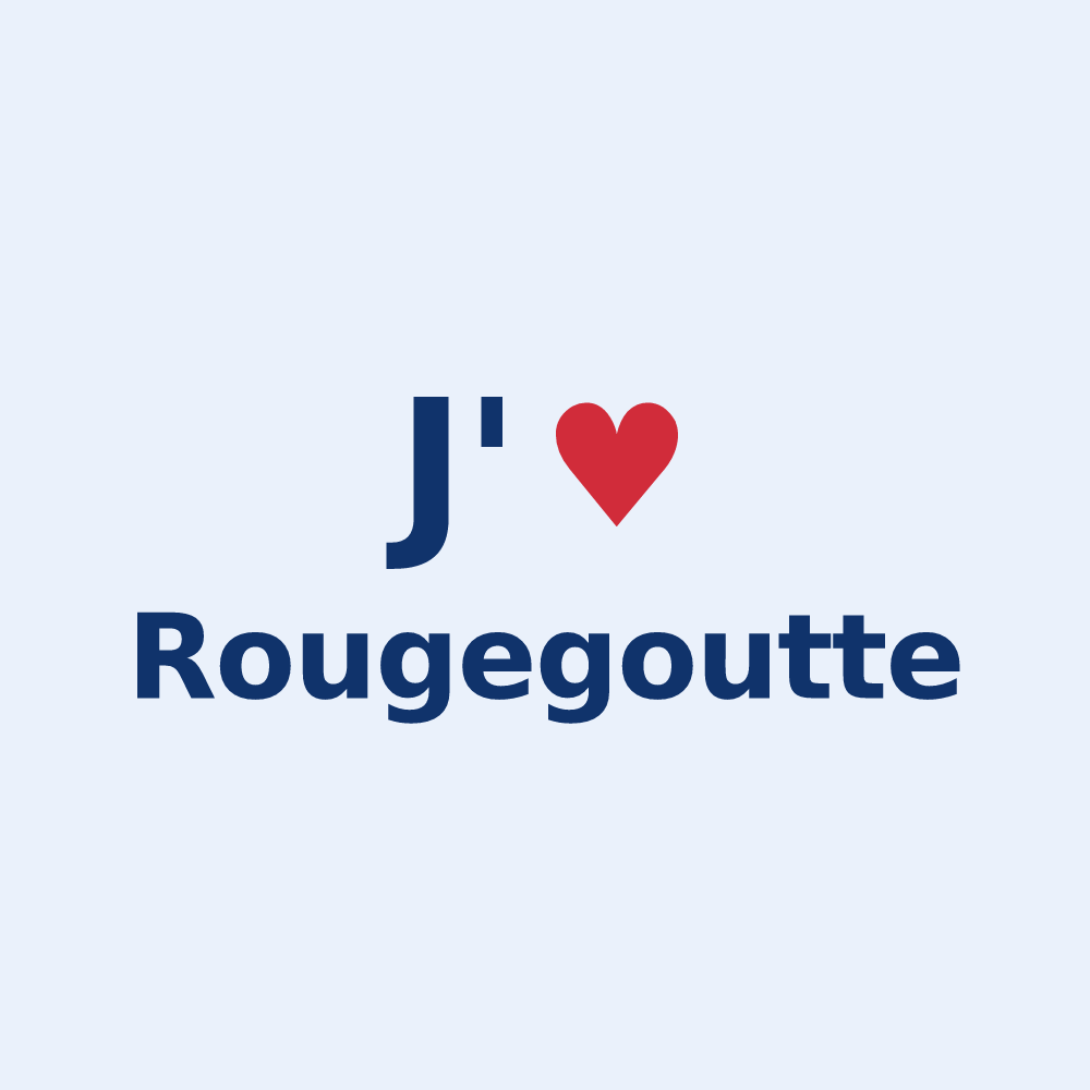 Sticker personnalisé Rougegoutte — design J'aime Rougegoutte