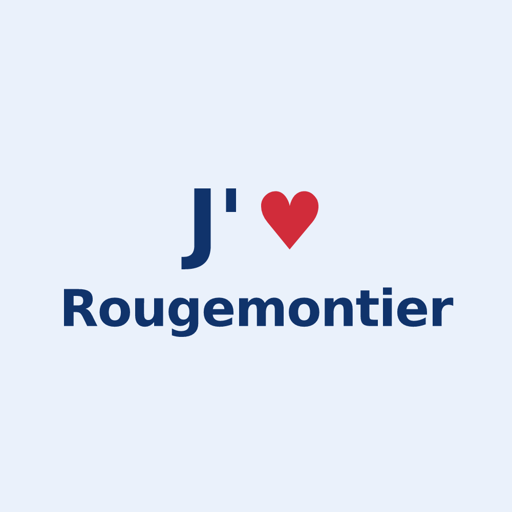 Sticker personnalisé Rougemontier — design J'aime Rougemontier