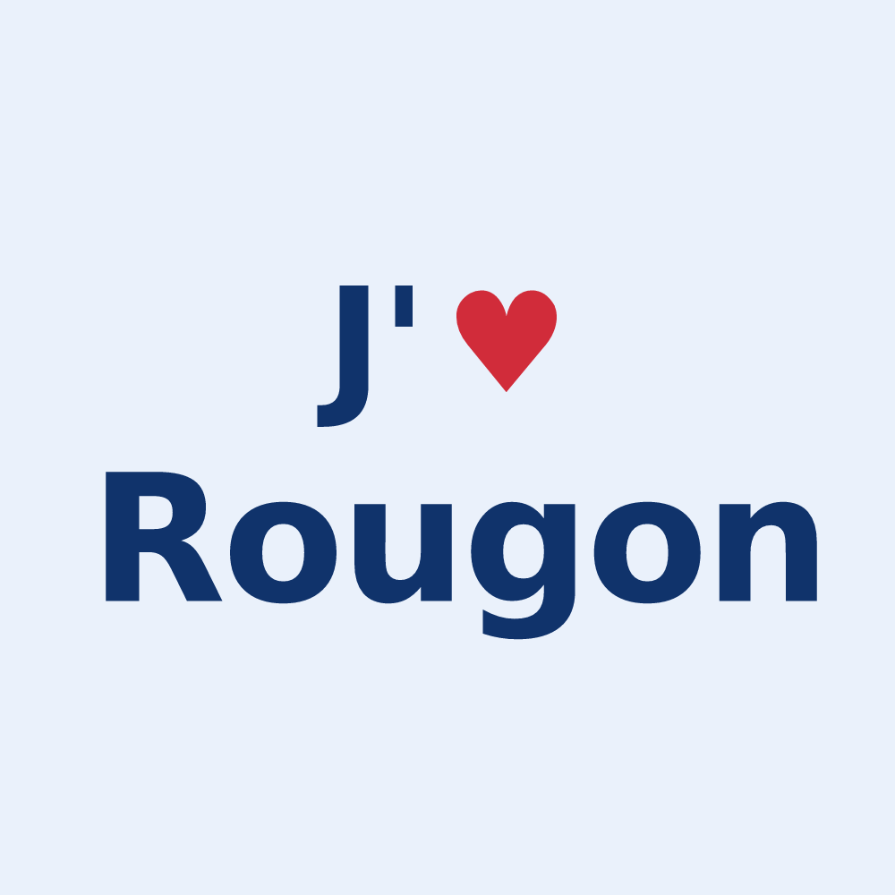 Sticker personnalisé Rougon — design J'aime Rougon