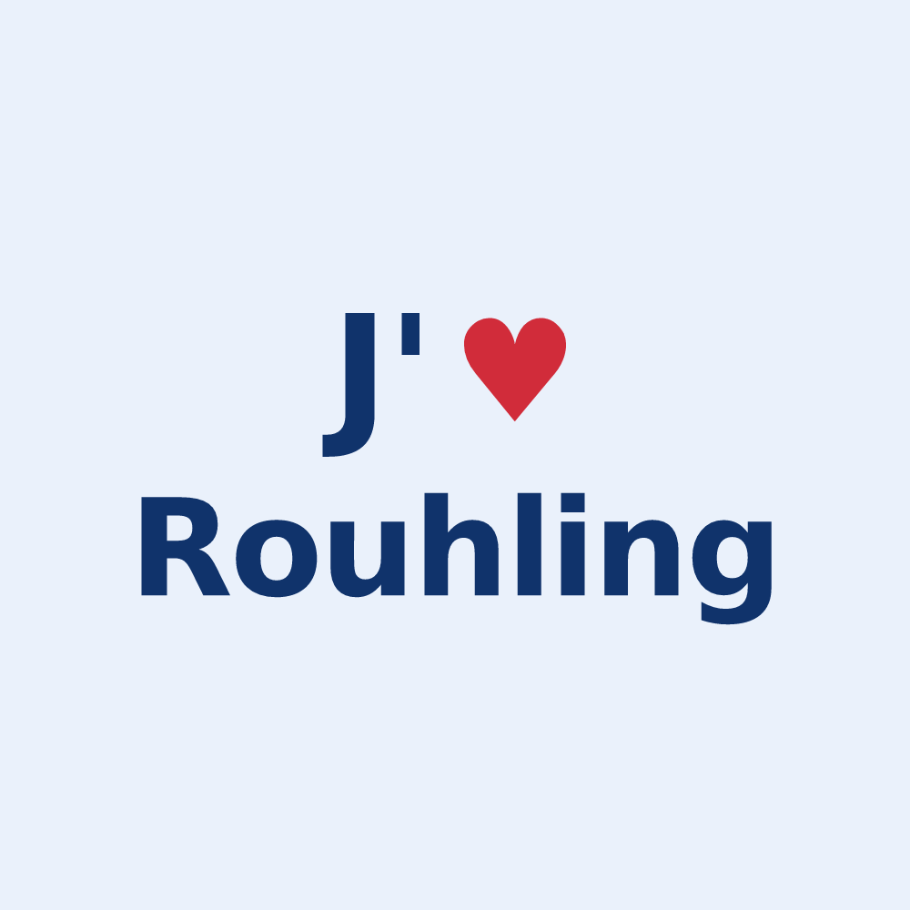 Sticker personnalisé Rouhling — design « J'aime Rouhling » imprimé sur le sticker