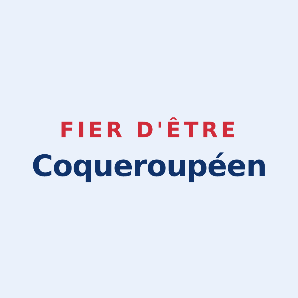 Sticker « Fier d'être Coqueroupéen » — design pour Rouperroux-le-Coquet