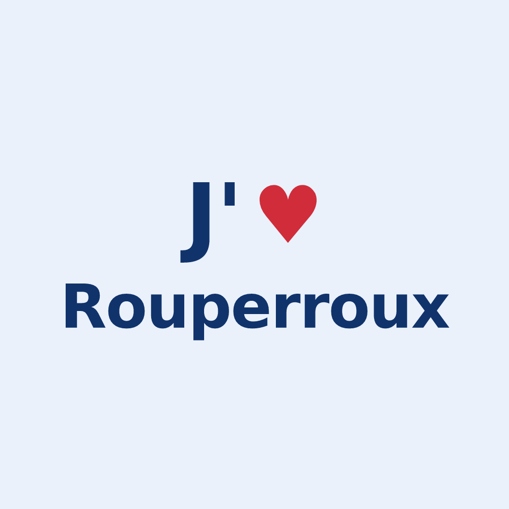 Sticker personnalisé Rouperroux — design J'aime Rouperroux