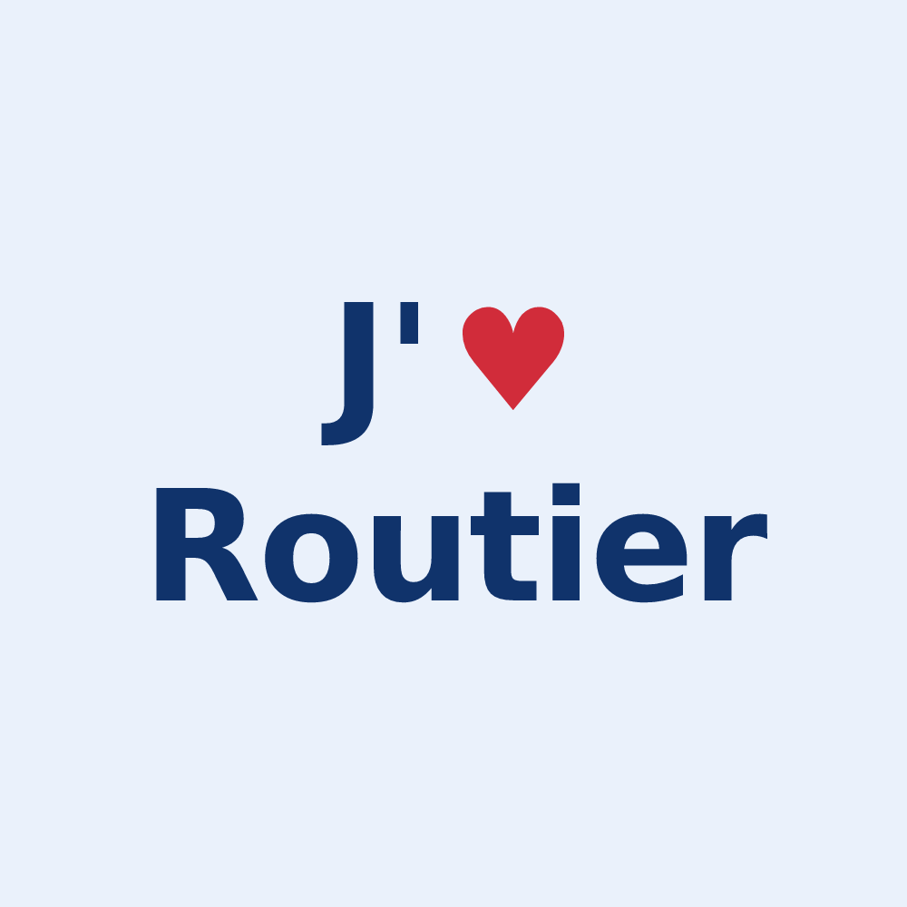 Sticker personnalisé Routier — design J'aime Routier