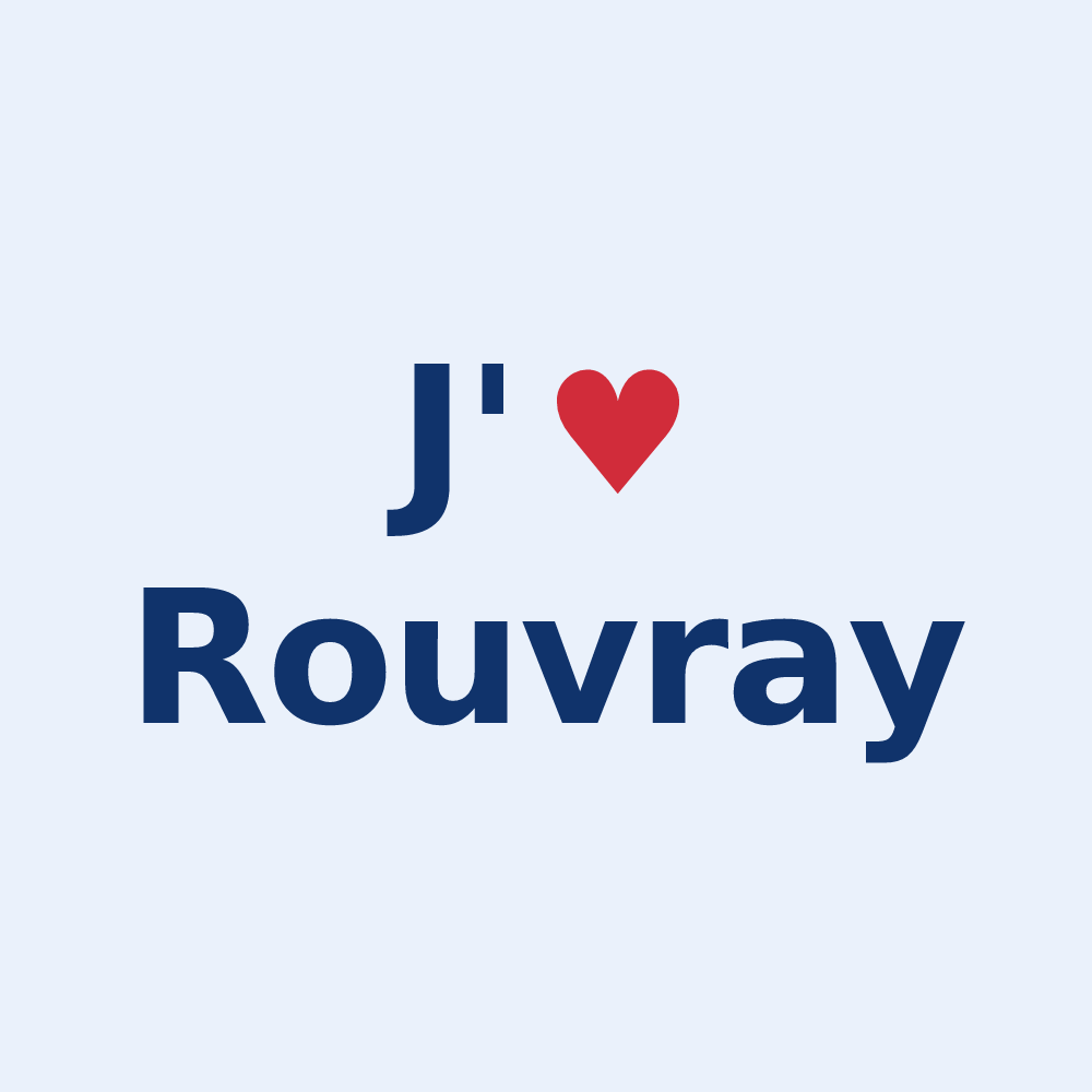 Sticker personnalisé Rouvray — design J'aime Rouvray