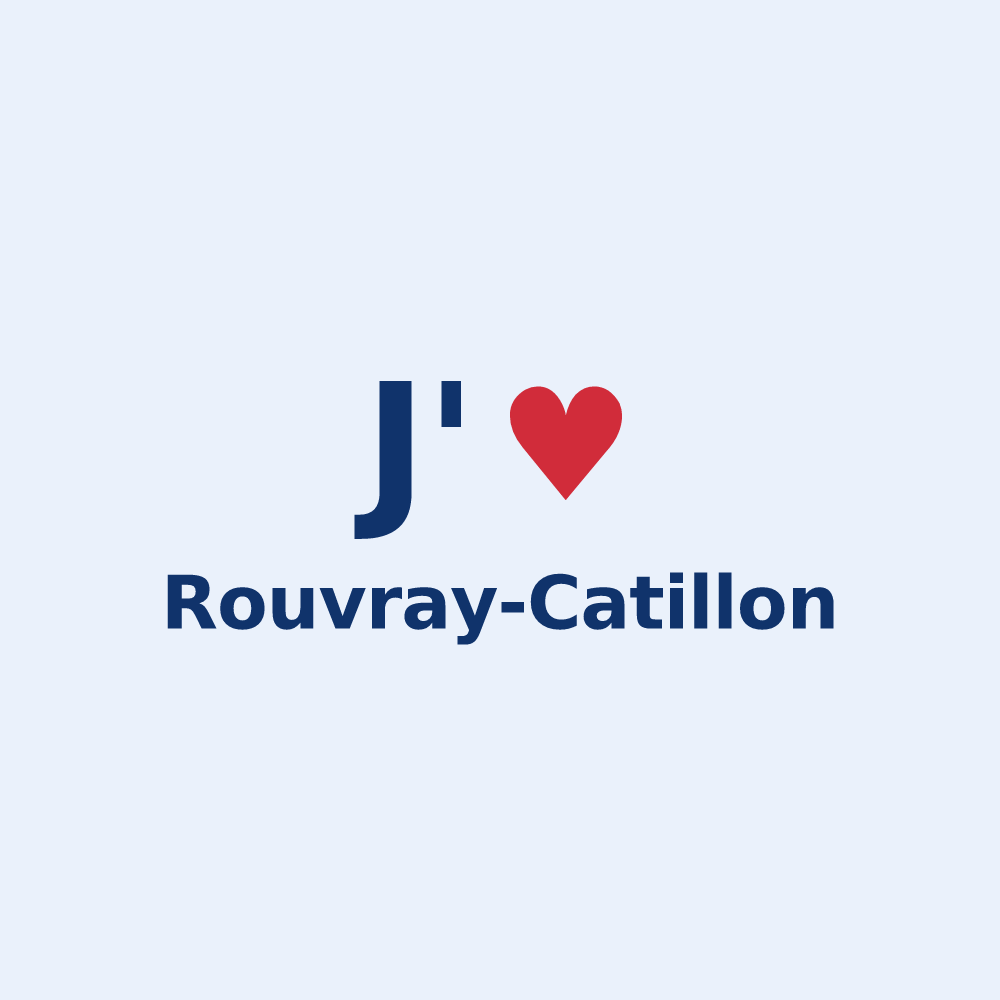 Sticker personnalisé Rouvray-Catillon — design J'aime Rouvray-Catillon