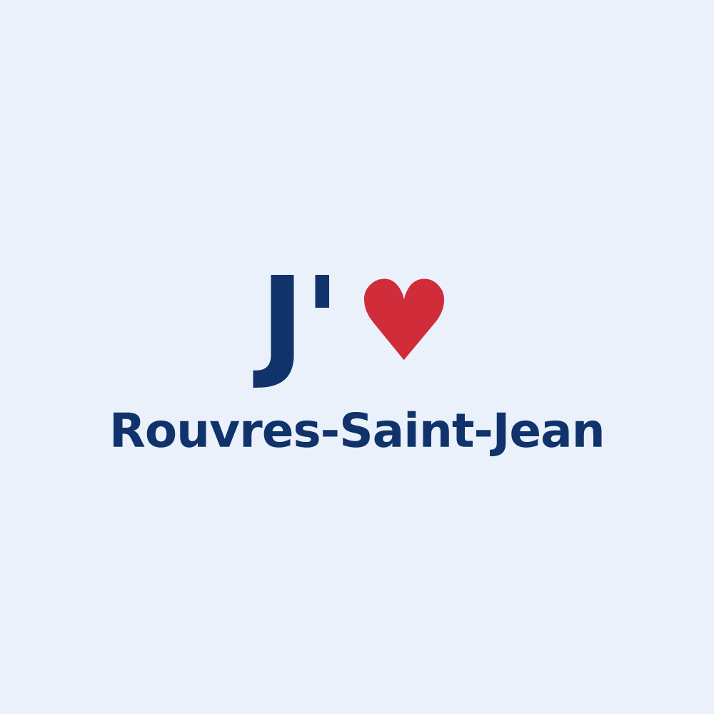 Sticker personnalisé Rouvres-Saint-Jean — design J'aime Rouvres-Saint-Jean
