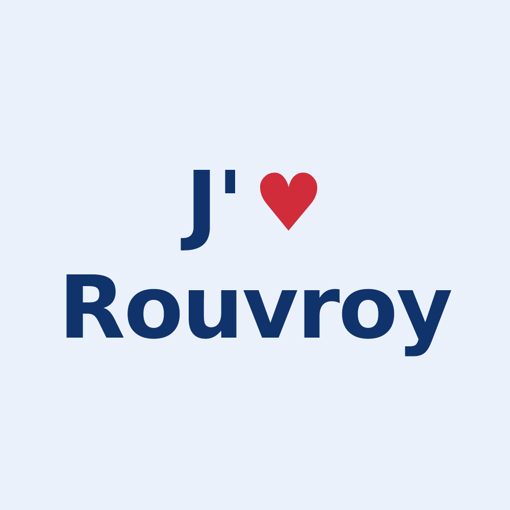Sticker personnalisé Rouvroy — design J'aime Rouvroy