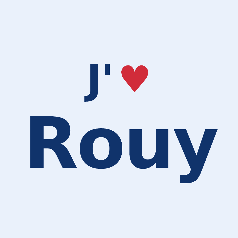 Sticker personnalisé Rouy — design J'aime Rouy