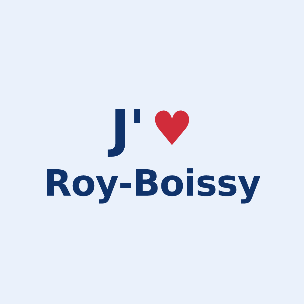 Sticker personnalisé Roy-Boissy — design J'aime Roy-Boissy