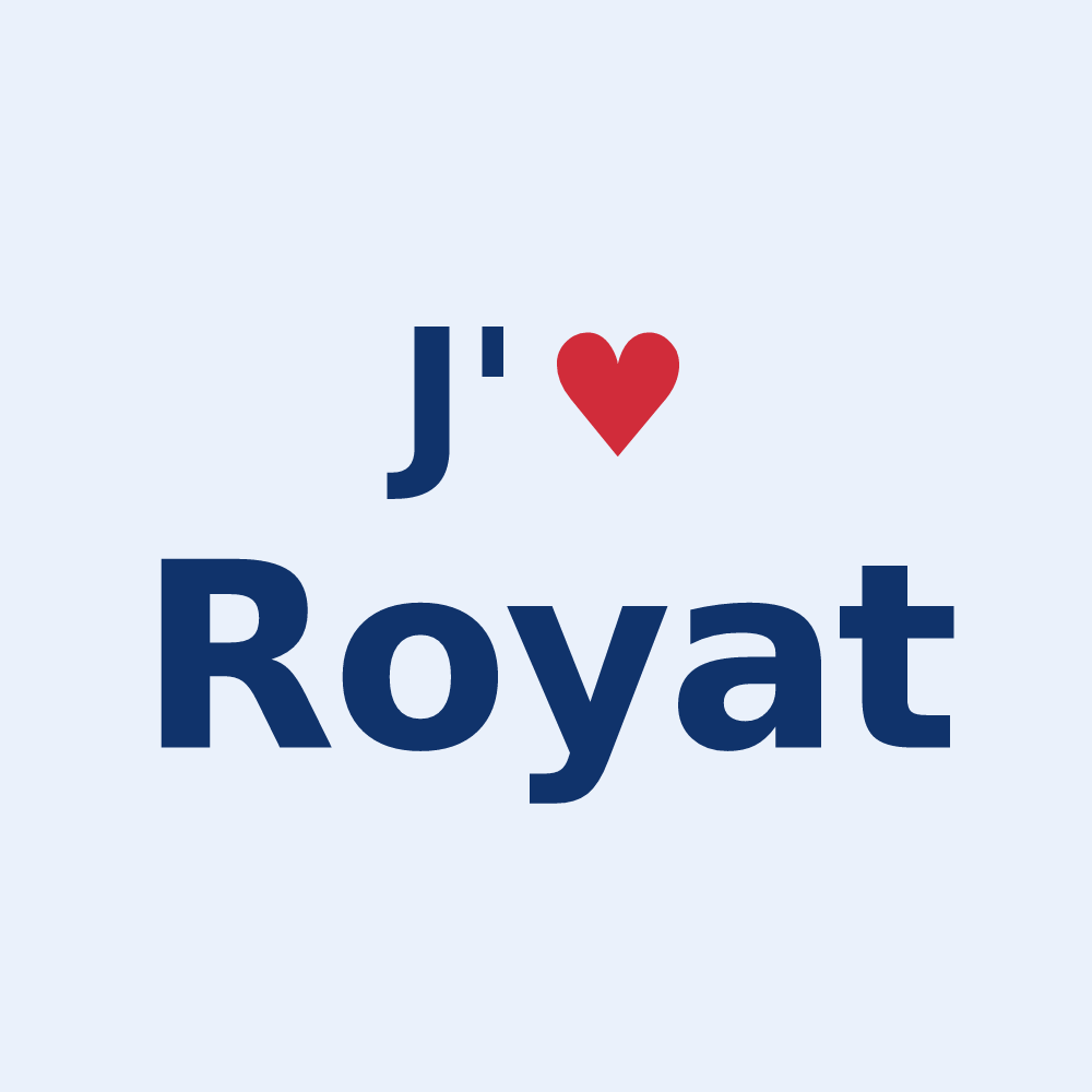 Sticker personnalisé Royat — design J'aime Royat