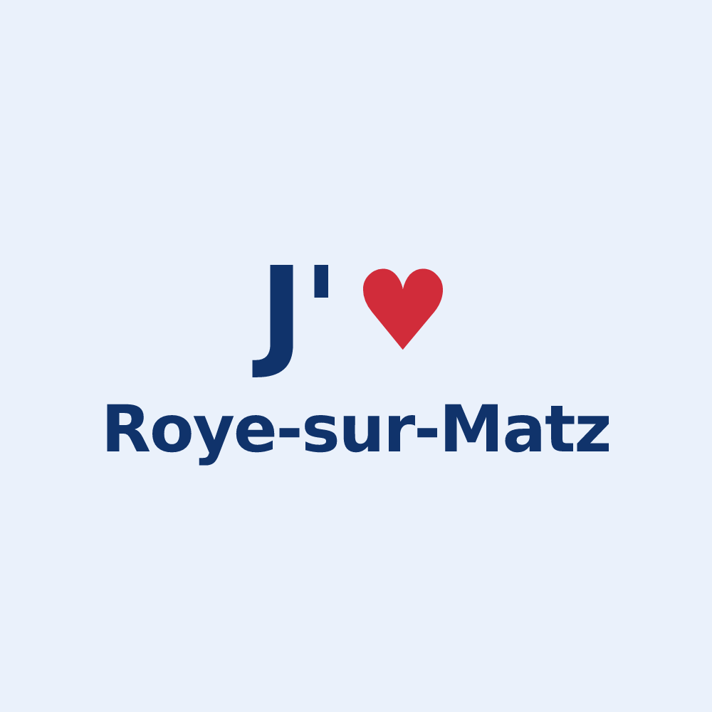 Sticker personnalisé Roye-sur-Matz — design J'aime Roye-sur-Matz
