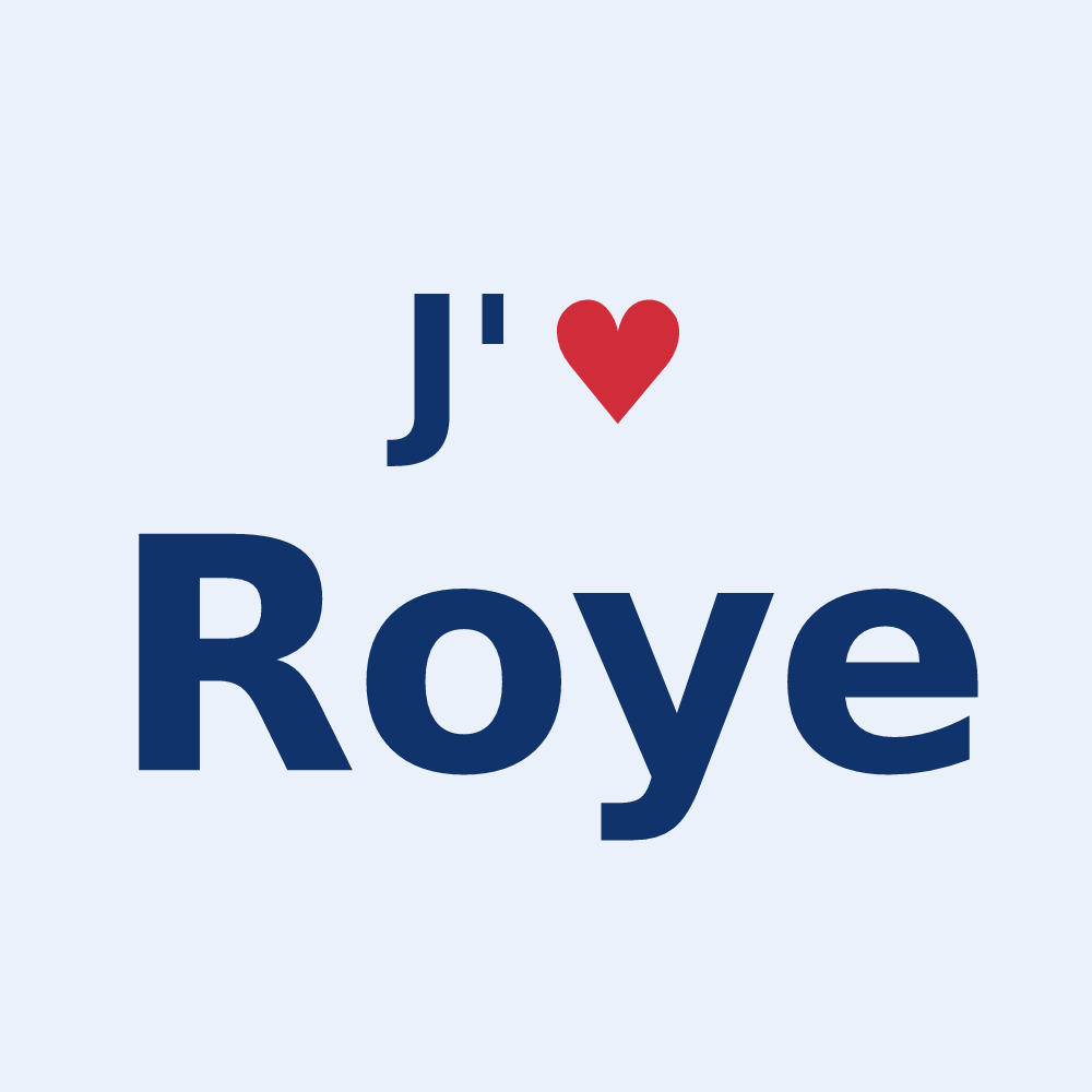Sticker personnalisé Roye — design J'aime Roye