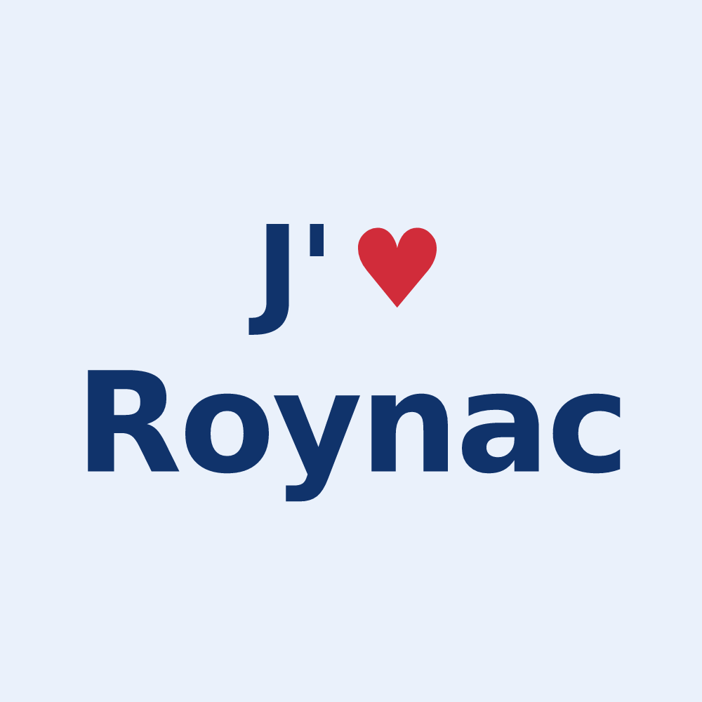Sticker personnalisé Roynac — design J'aime Roynac