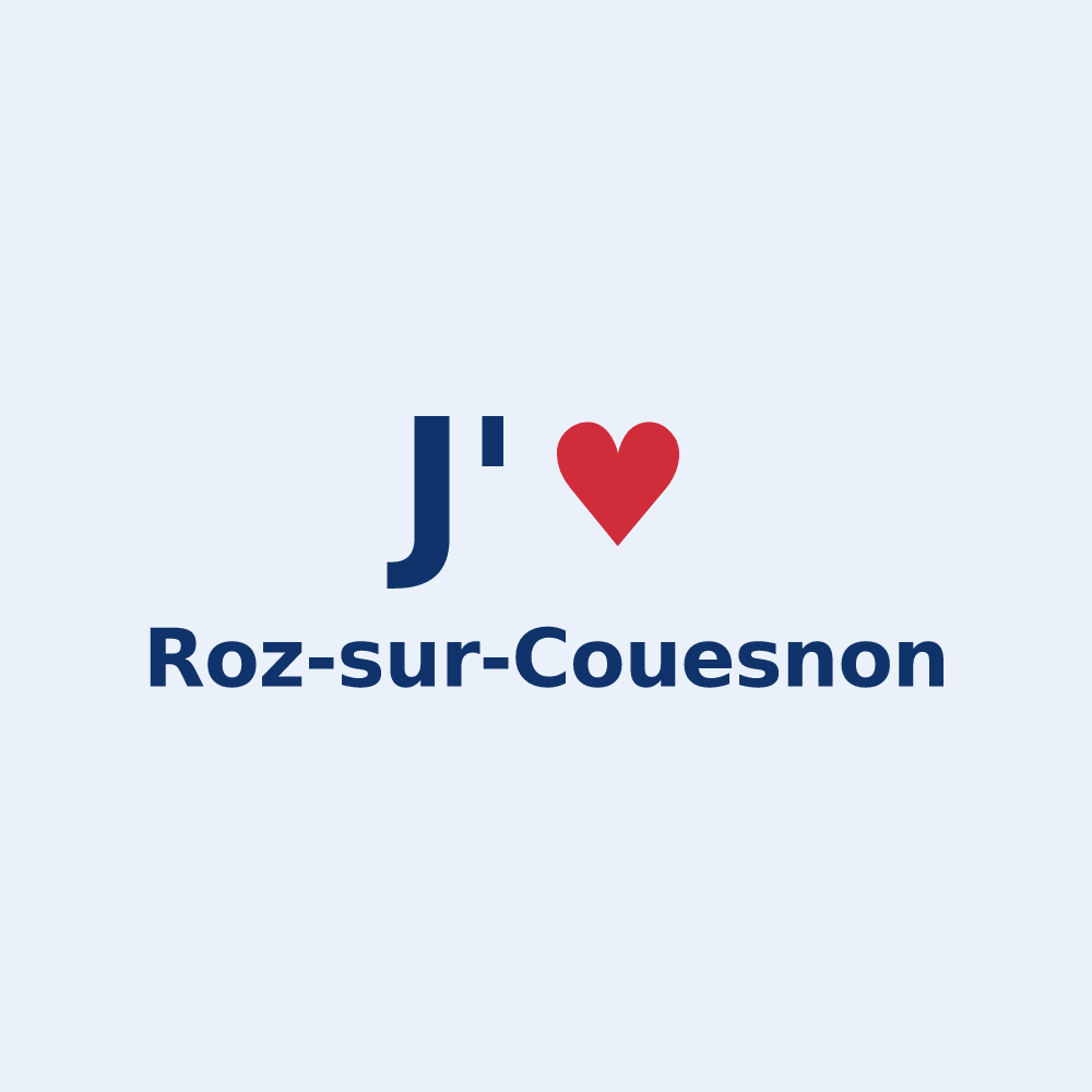 Sticker personnalisé Roz-sur-Couesnon — design J'aime Roz-sur-Couesnon