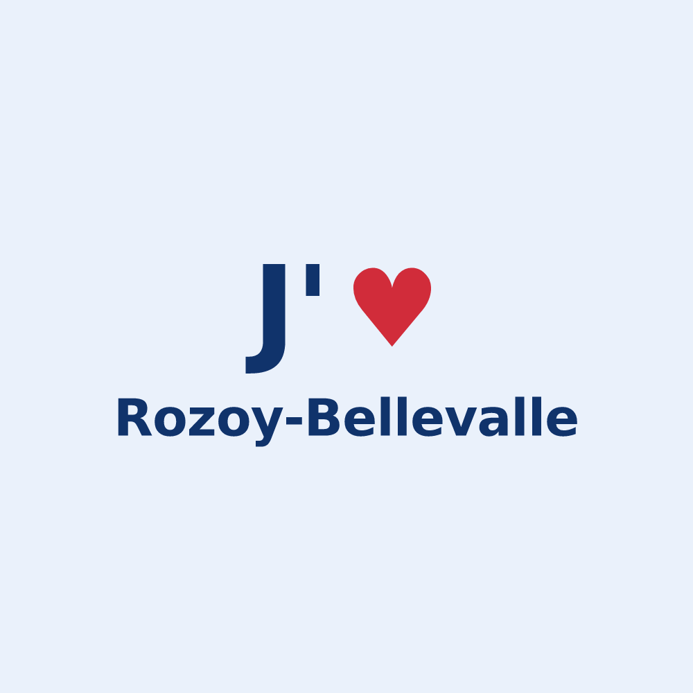 Sticker personnalisé Rozoy-Bellevalle — design J'aime Rozoy-Bellevalle