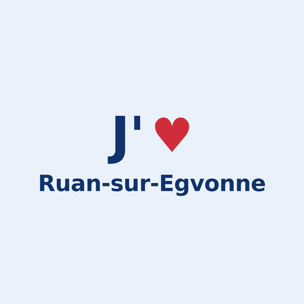 Sticker personnalisé Ruan-sur-Egvonne — design J'aime Ruan-sur-Egvonne