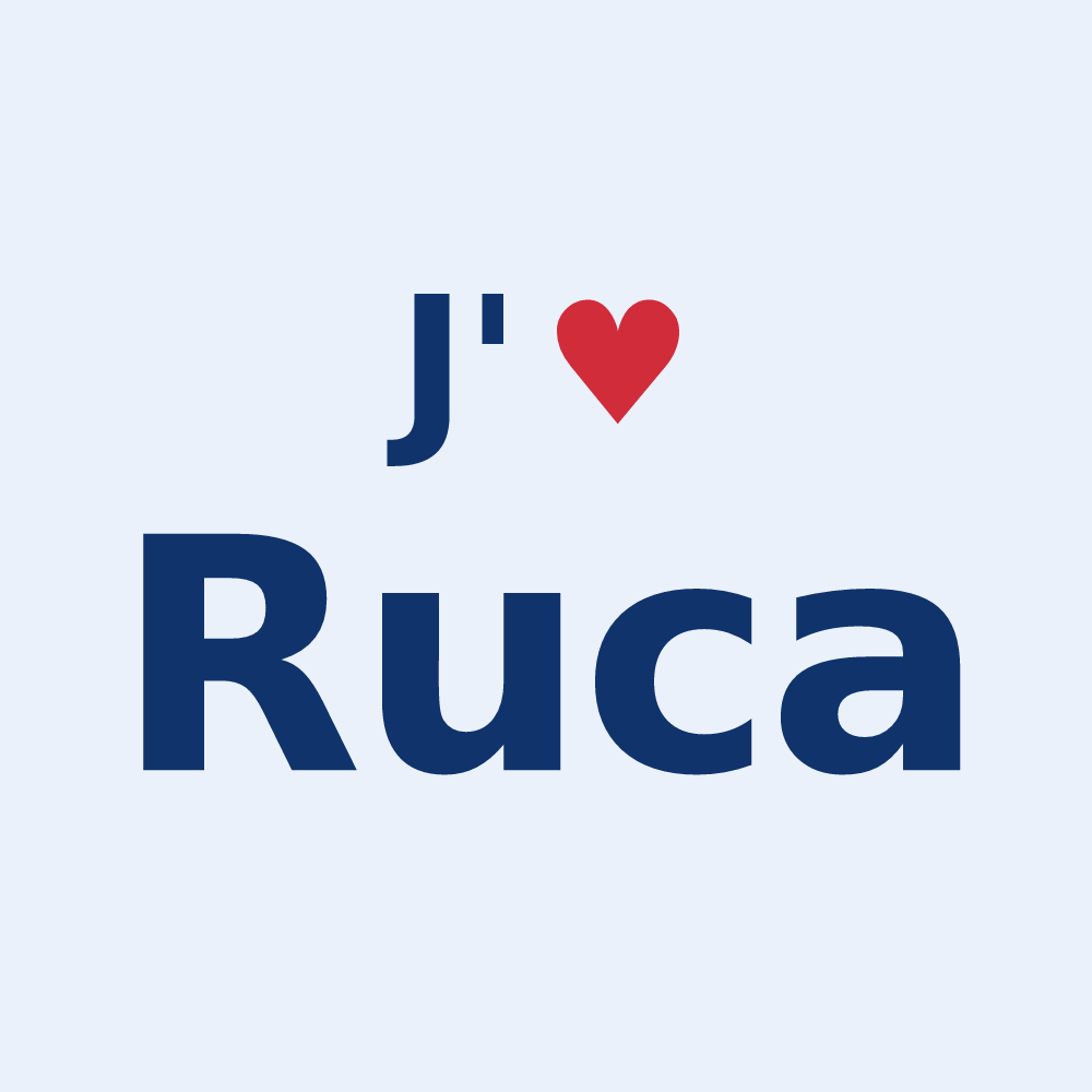 Sticker personnalisé Ruca — design J'aime Ruca