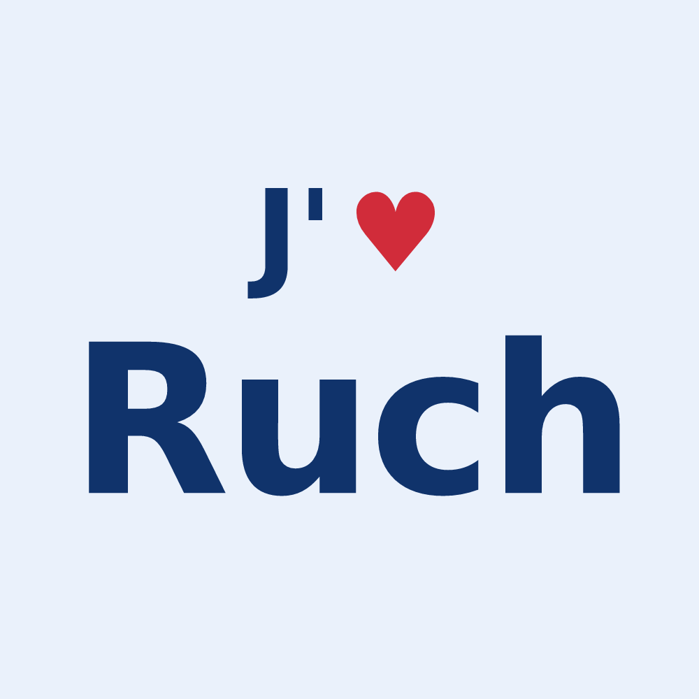 Sticker personnalisé Ruch — design J'aime Ruch