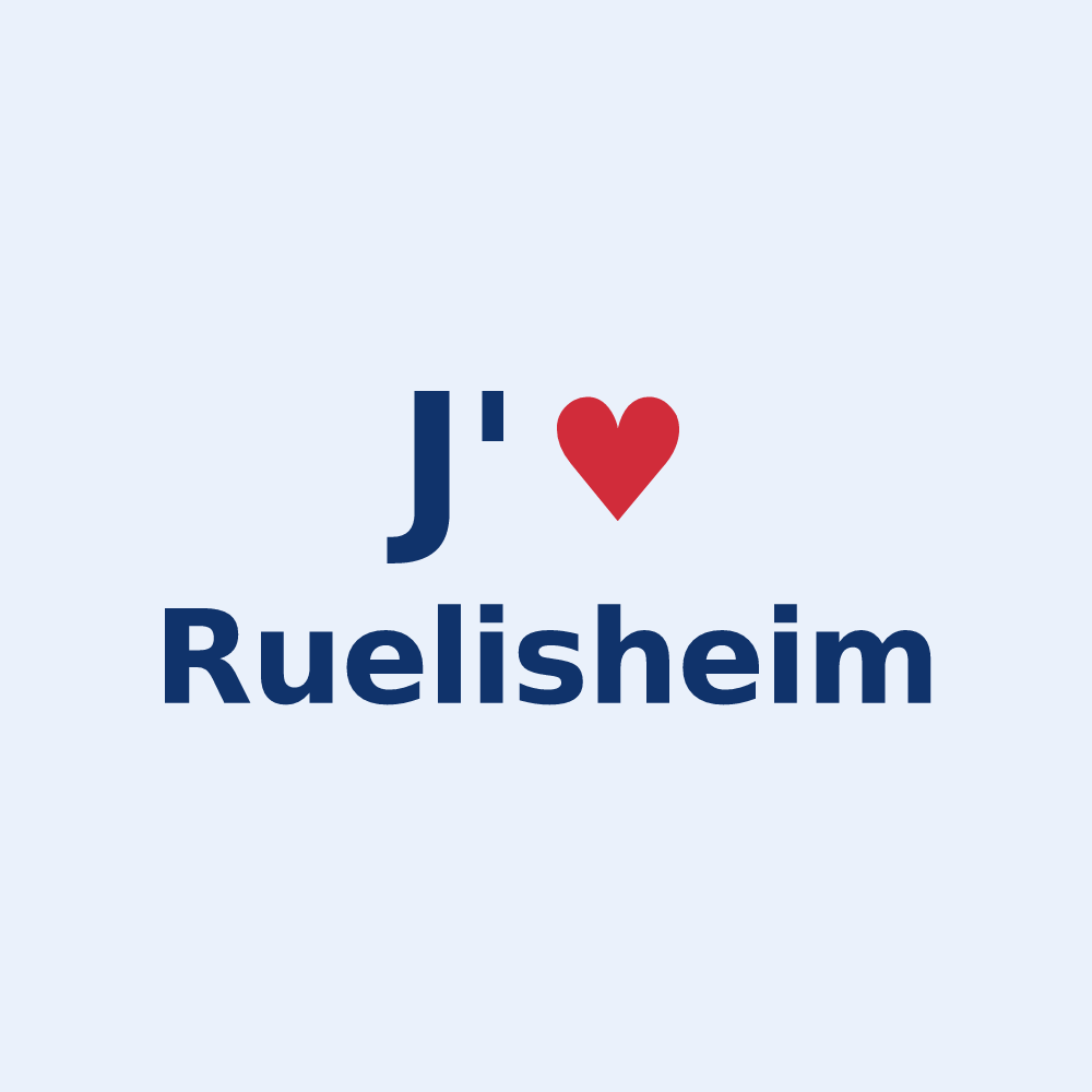 Sticker personnalisé Ruelisheim — design J'aime Ruelisheim