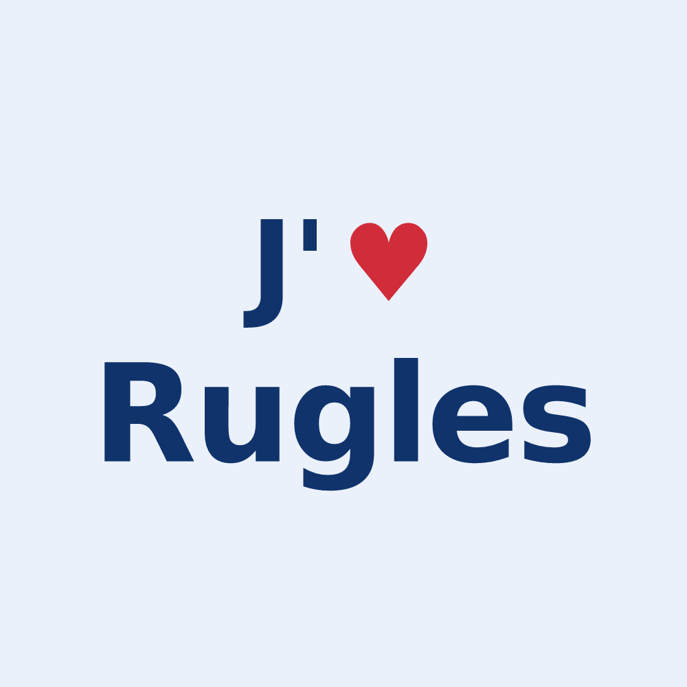 Sticker personnalisé Rugles — design J'aime Rugles