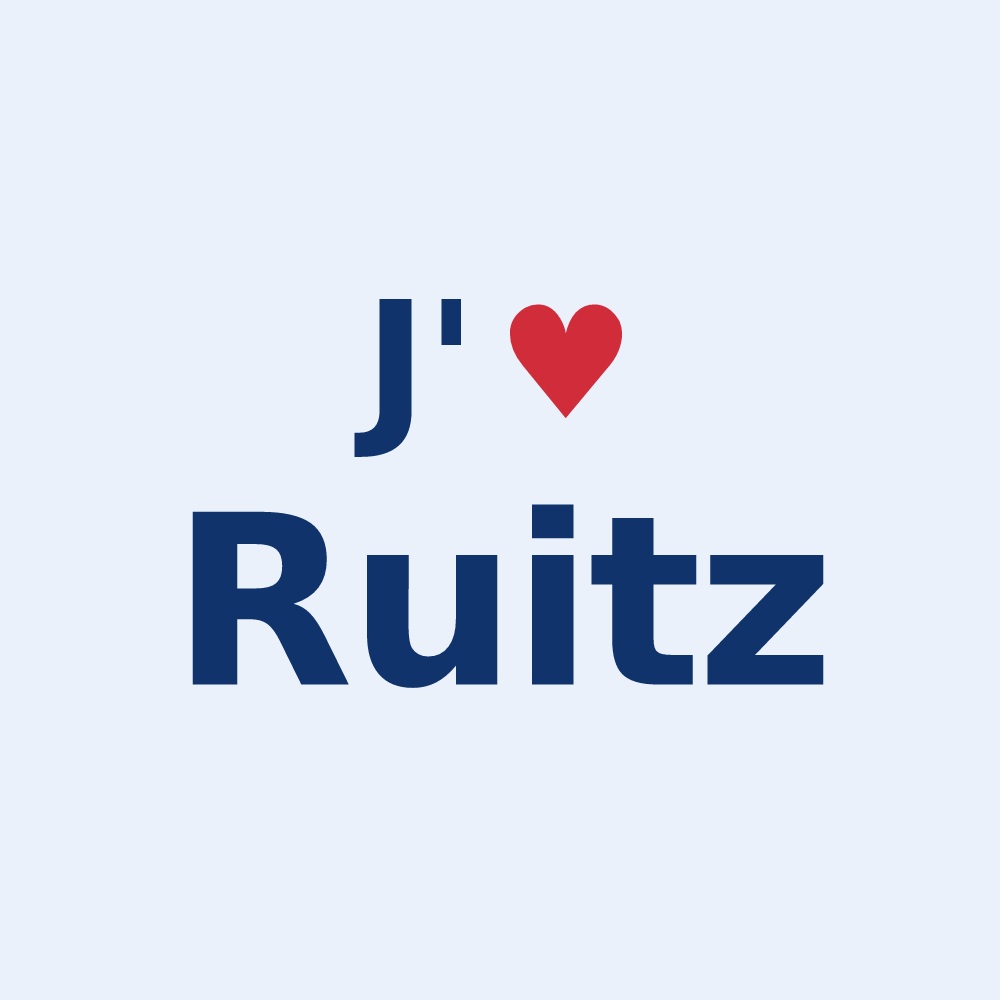 Sticker personnalisé Ruitz — design J'aime Ruitz