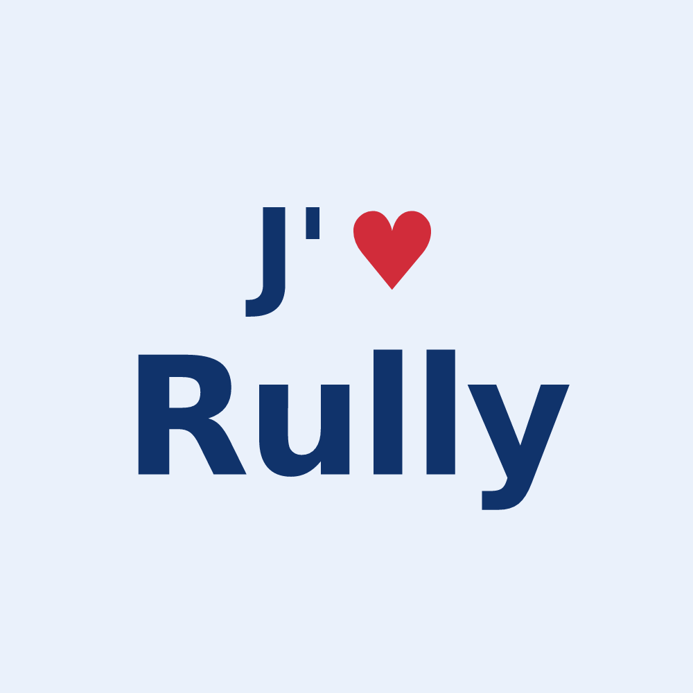 Sticker personnalisé Rully — design J'aime Rully