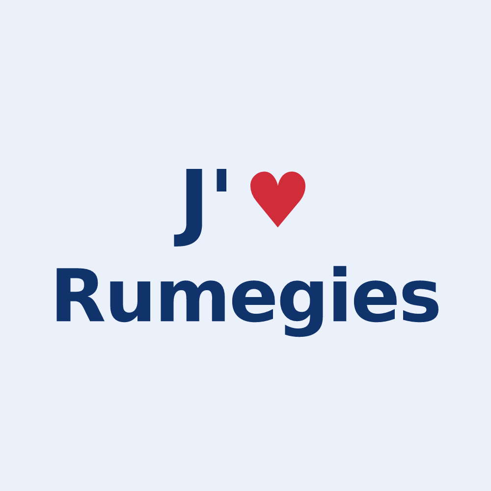 Sticker personnalisé Rumegies — design J'aime Rumegies