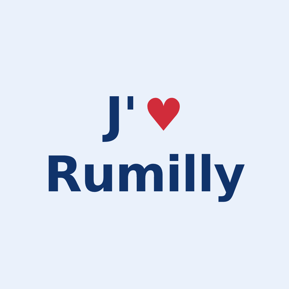 Sticker personnalisé Rumilly — design J'aime Rumilly