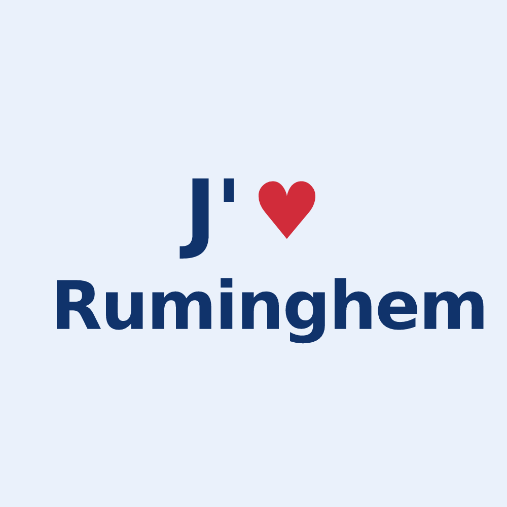 Sticker personnalisé Ruminghem — design J'aime Ruminghem