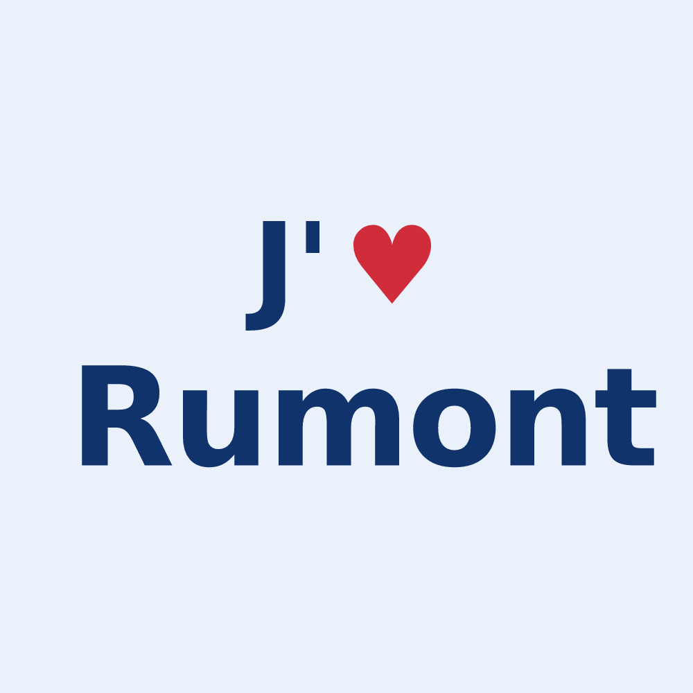 Sticker personnalisé Rumont — design J'aime Rumont