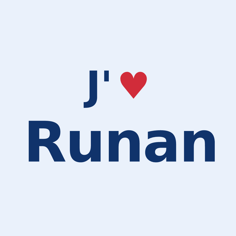Sticker personnalisé Runan — design J'aime Runan