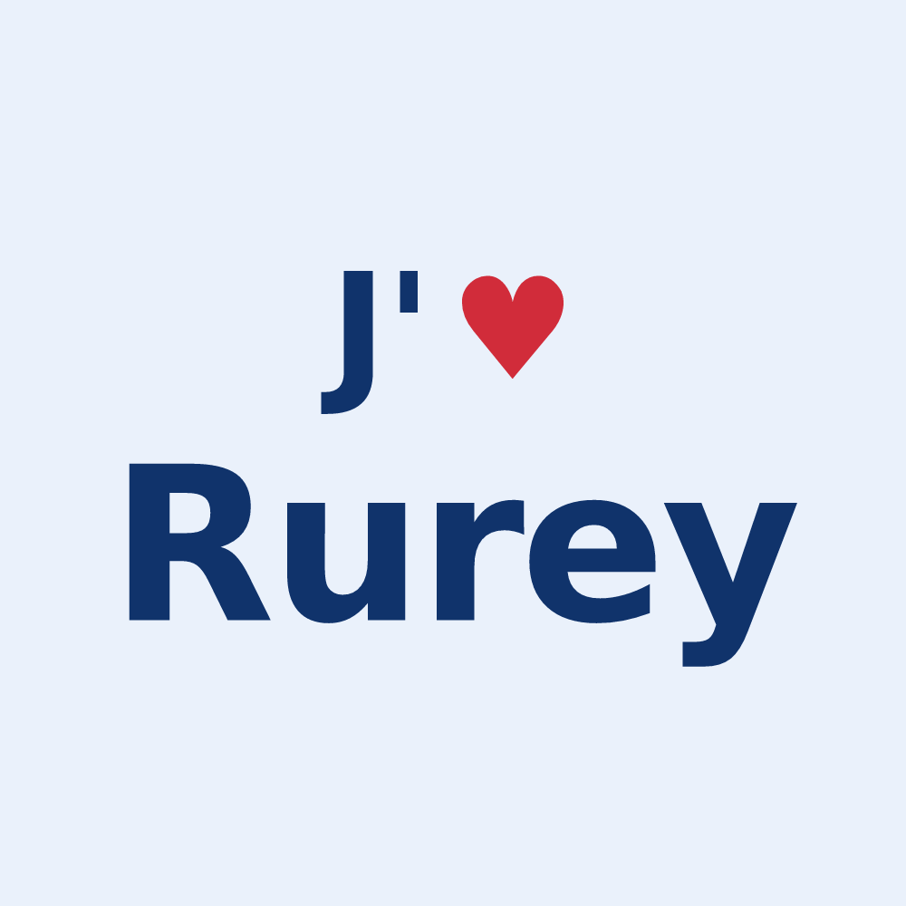 Sticker personnalisé Rurey — design J'aime Rurey