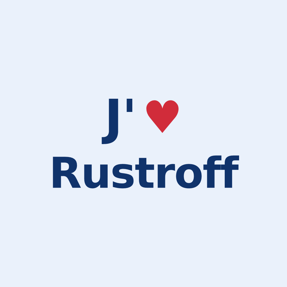 Sticker personnalisé Rustroff — design J'aime Rustroff