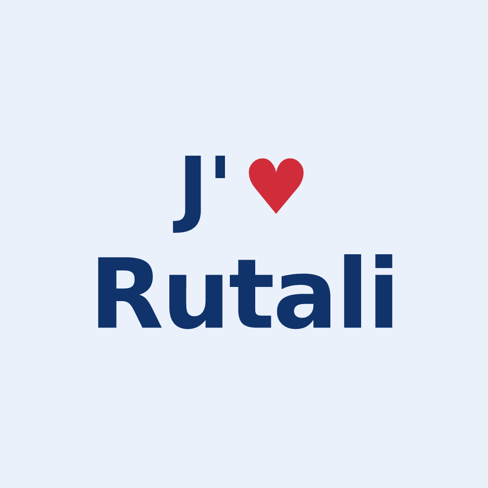 Sticker personnalisé Rutali — design J'aime Rutali