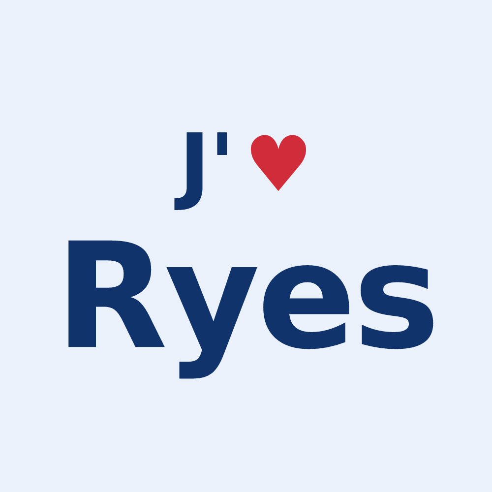 Sticker personnalisé Ryes — design J'aime Ryes