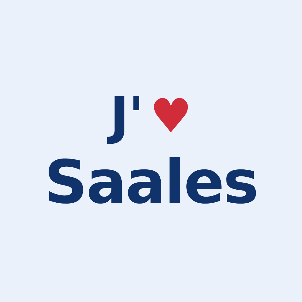 Sticker personnalisé Saales — design J'aime Saales
