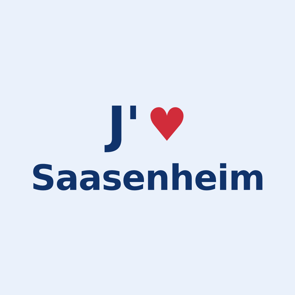 Sticker personnalisé Saasenheim — design J'aime Saasenheim