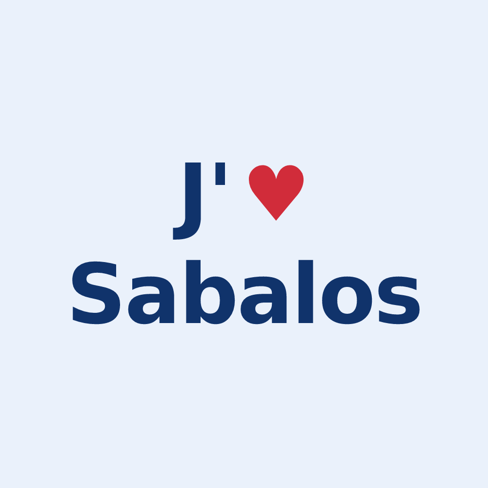Sticker personnalisé Sabalos — design J'aime Sabalos