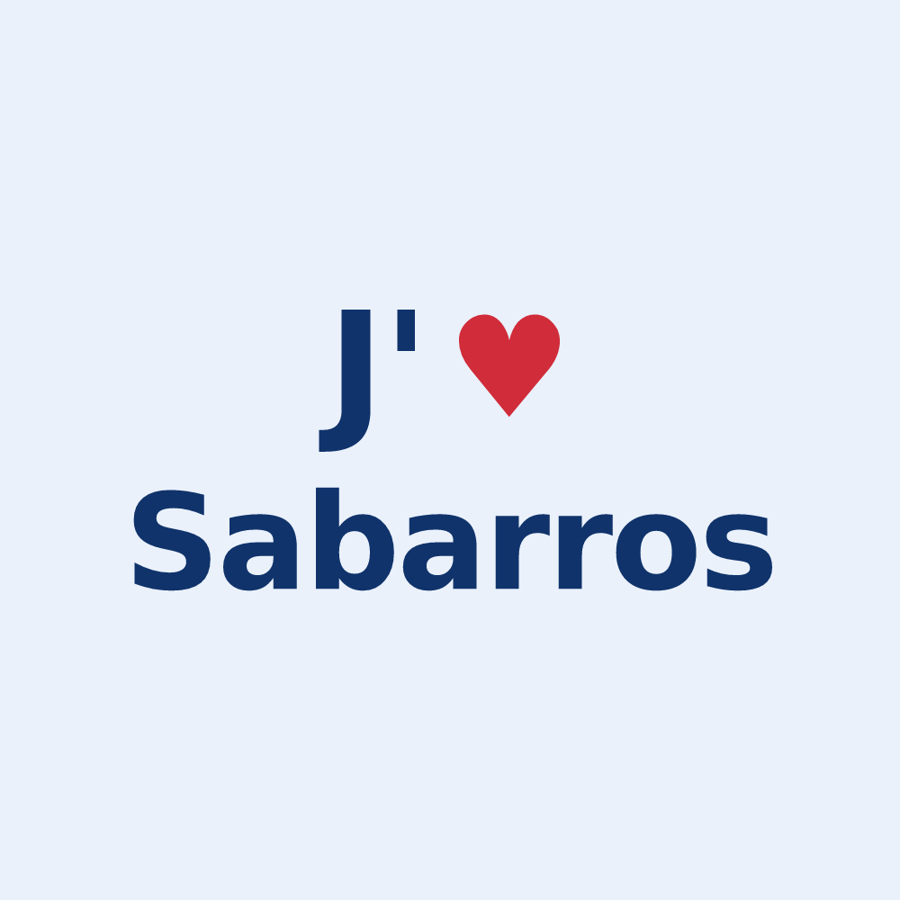 Sticker personnalisé Sabarros — design J'aime Sabarros