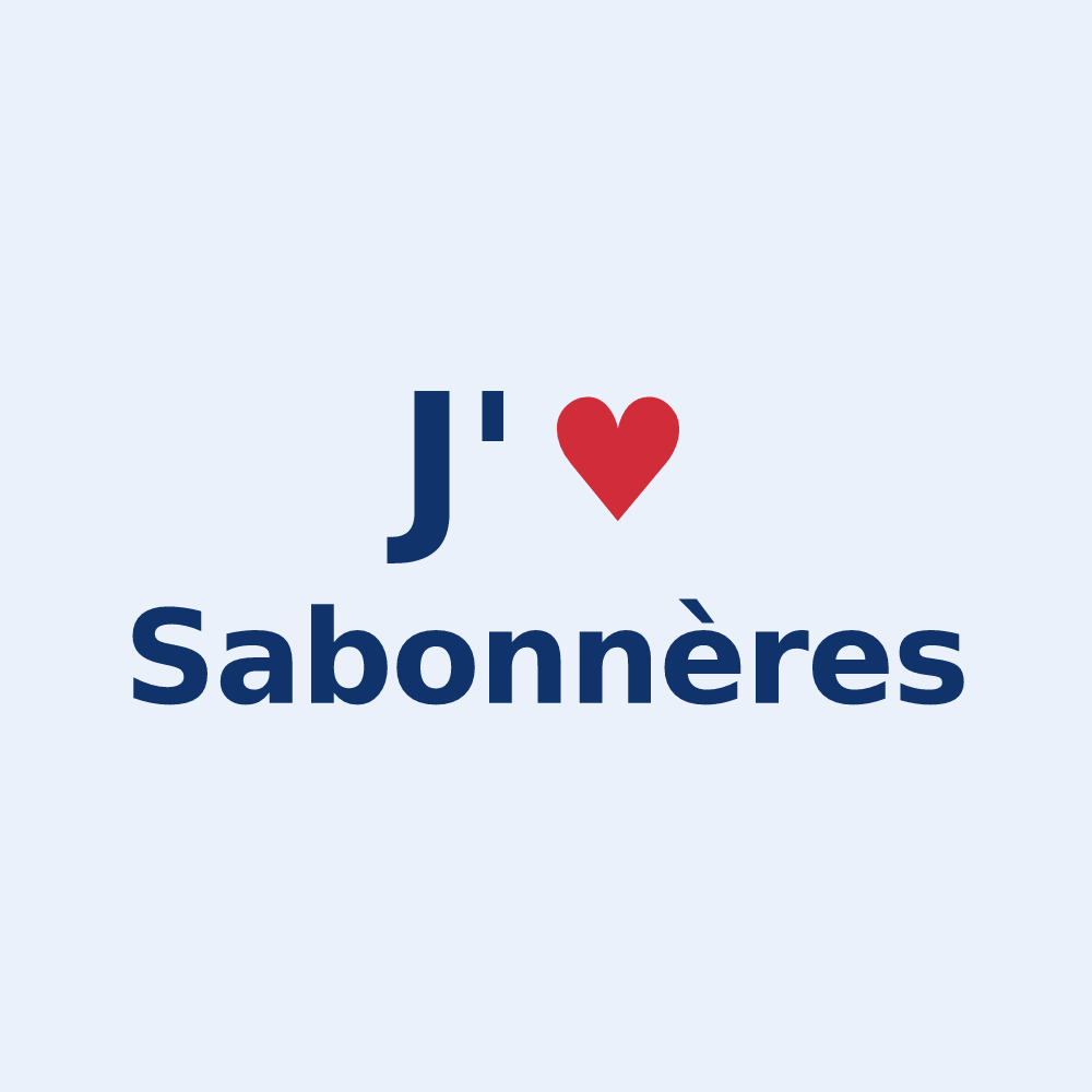 Sticker personnalisé Sabonnères — design J'aime Sabonnères