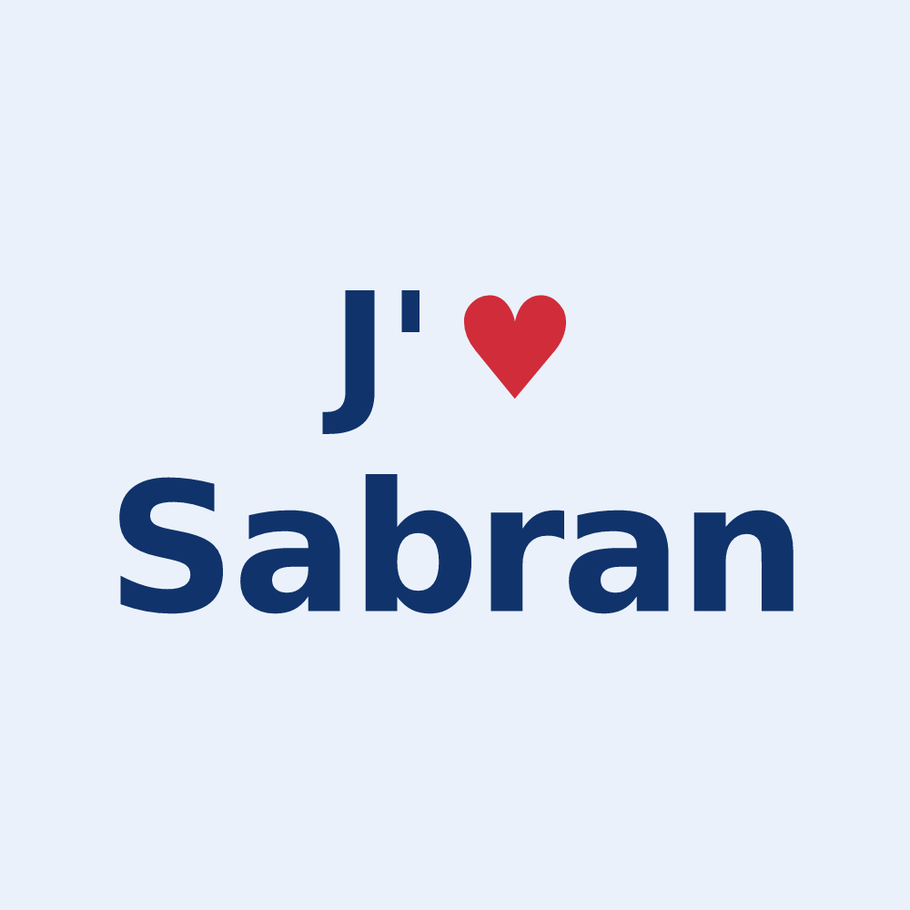 Sticker personnalisé Sabran — design J'aime Sabran